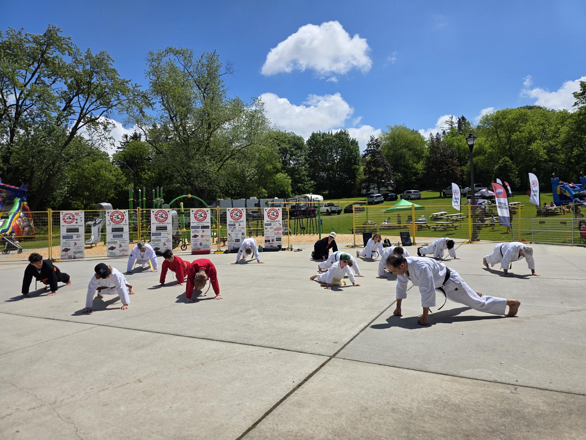 picture of students training